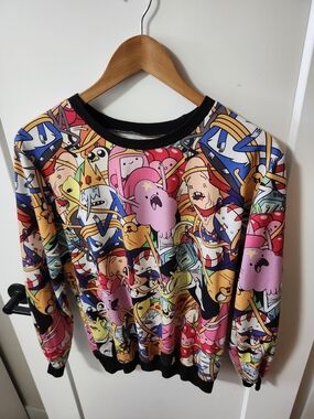 Adventure Time Cartoon All-Over Print Sweatshirt